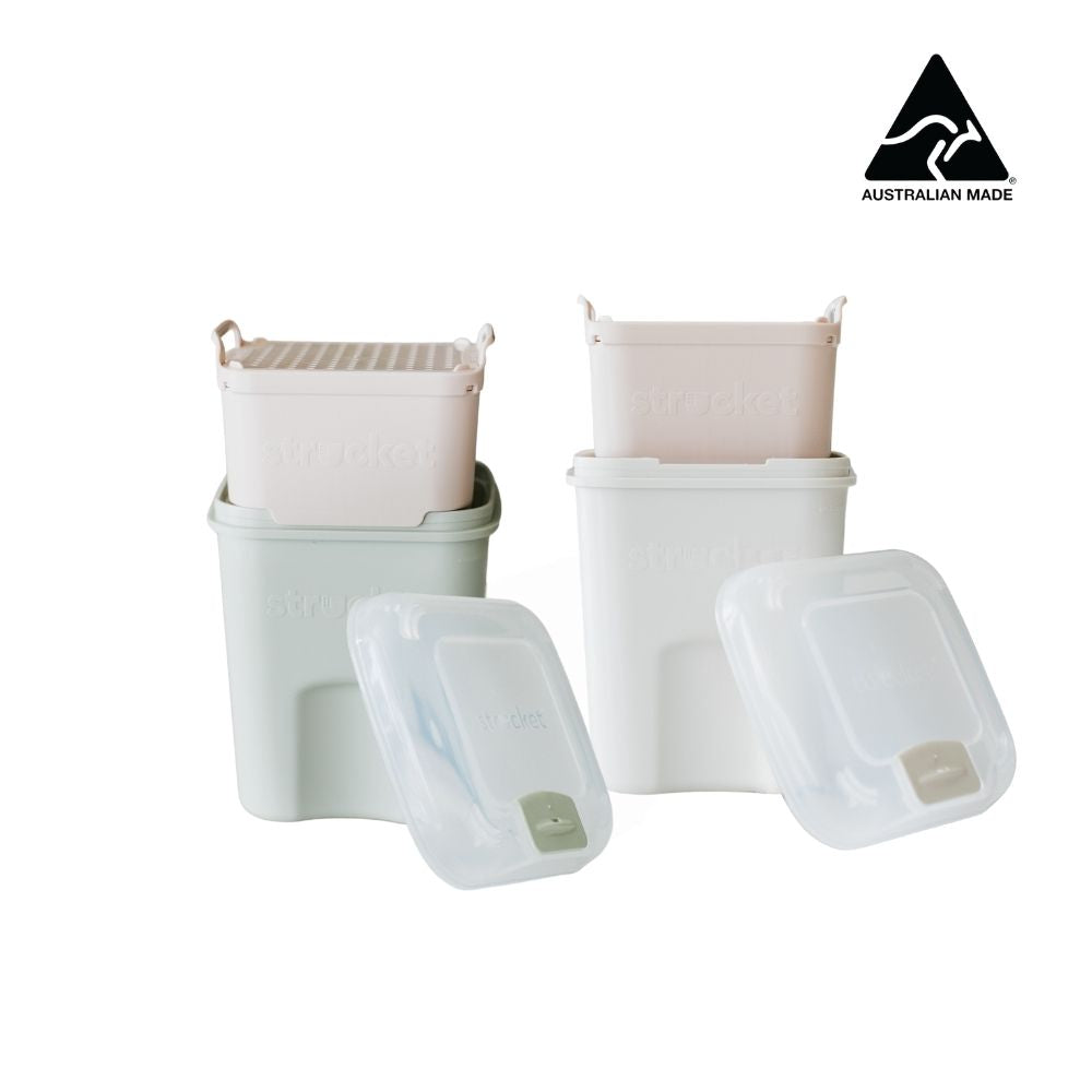 Strucket 2 x 1L Teenie Strainer Container Bundle - Strucket