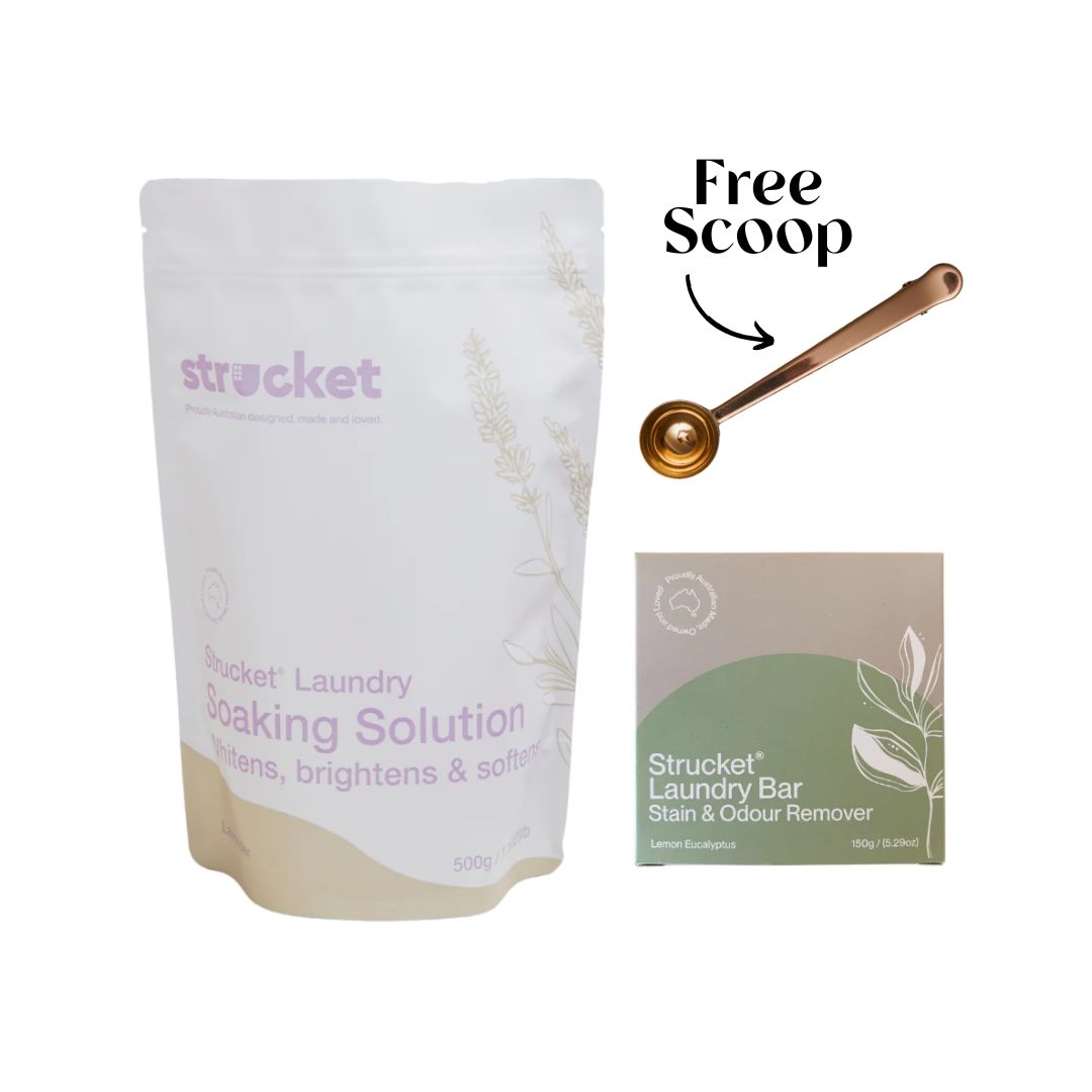 Strucket Bundle - Laundry Bar + Soaking Solution + FREE Laundry Scoop