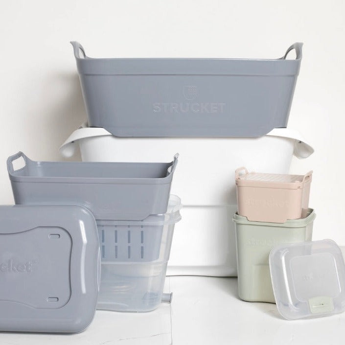 Complete Strucket bundle for kitchen and laundry, color_Grey Bundle
