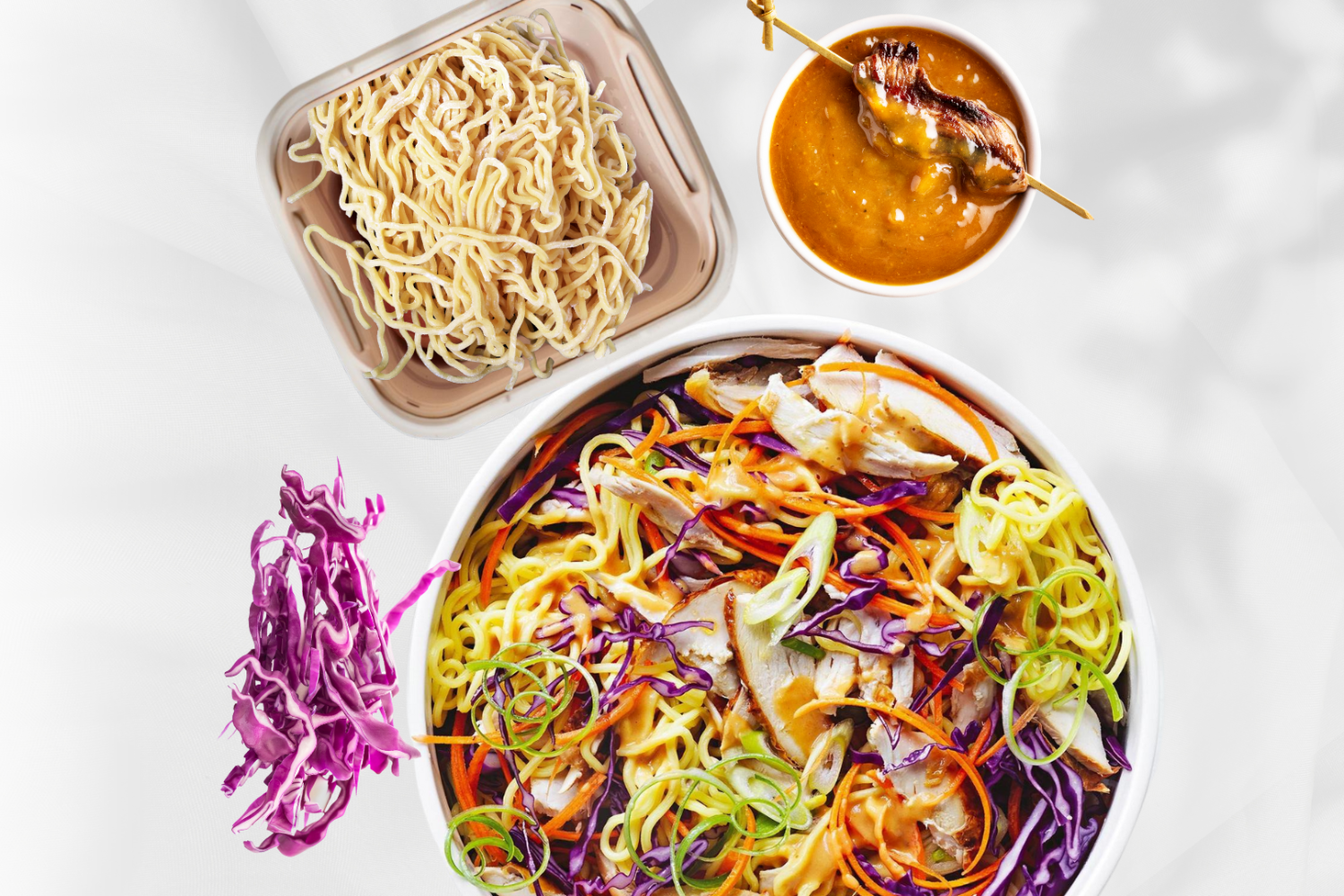 Sticky Satay Chicken Noodle Salad: An Easy Meal Prep with Strucket