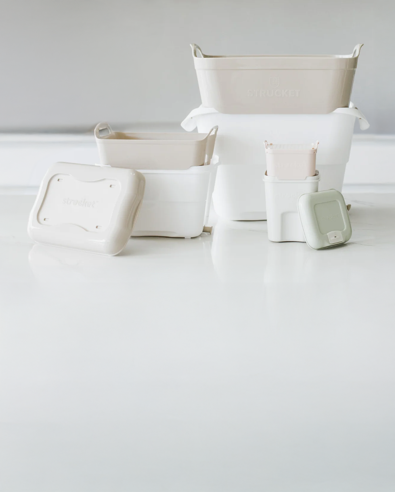 Strucket bundle with 19L bucket, 4.5L mini strainer bucket and 1L teenie bucket