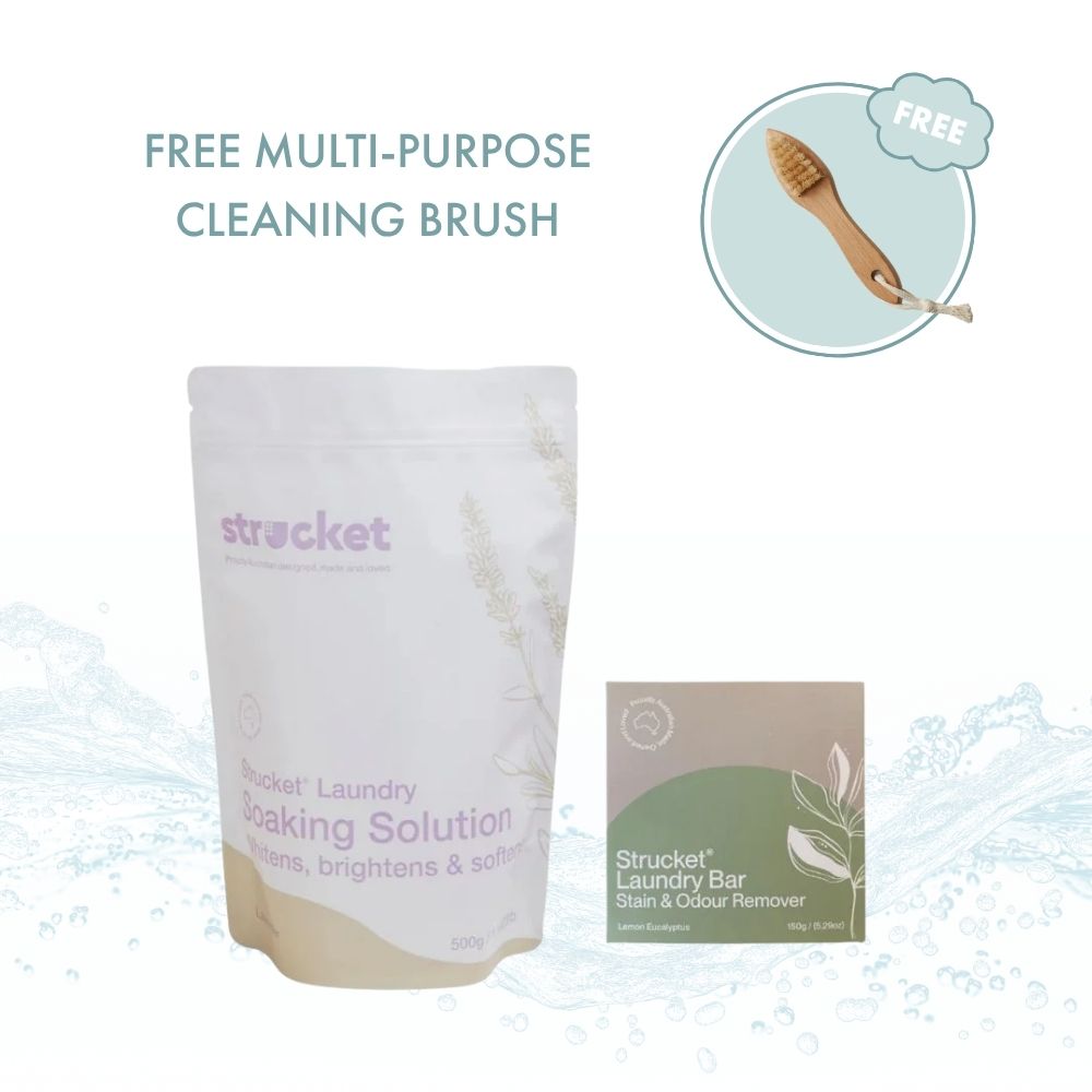 Strucket Bundle - Laundry Bar + Soaking Solution + FREE CLEANING BRUSH - Strucket
