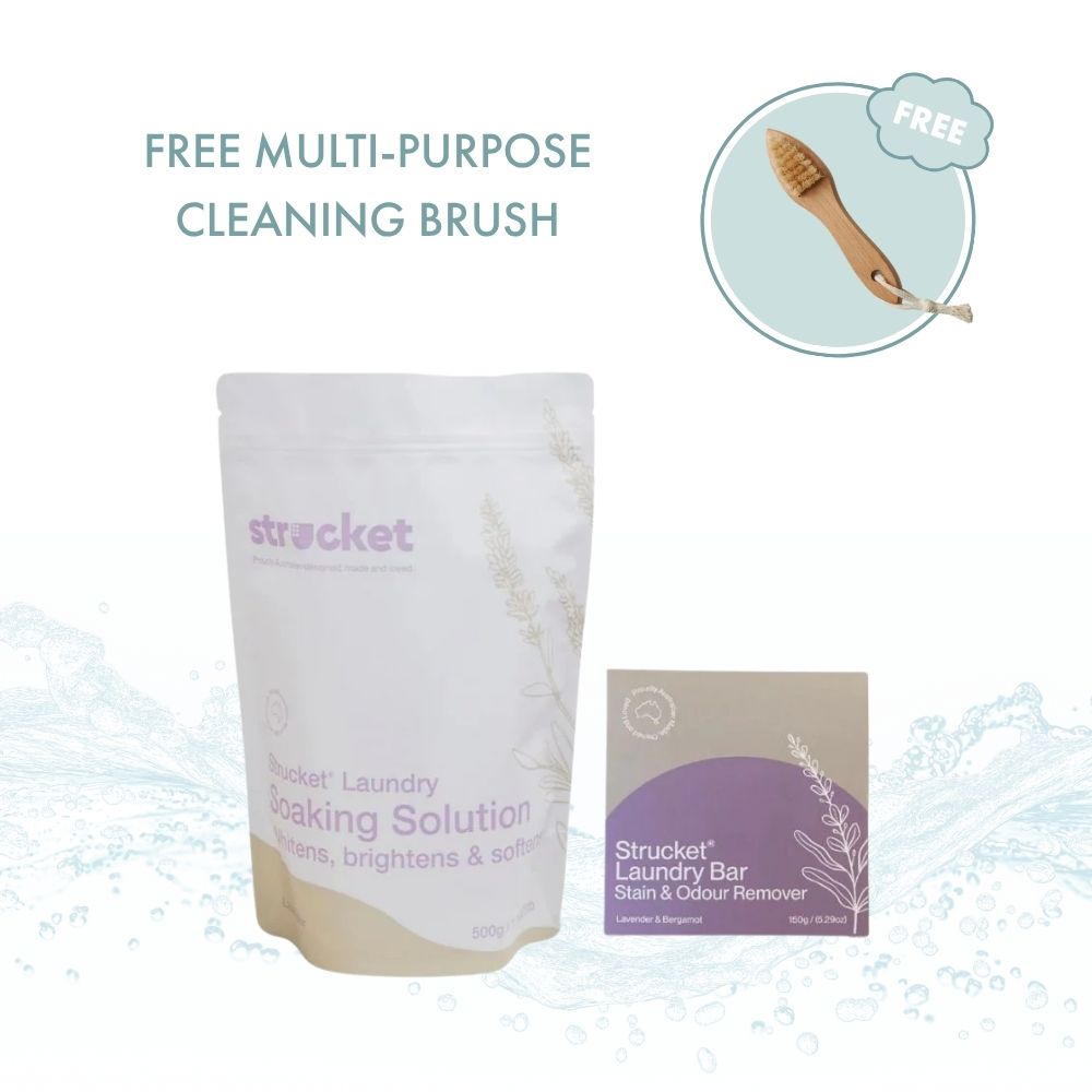 Strucket Bundle - Laundry Bar + Soaking Solution + FREE CLEANING BRUSH - Strucket