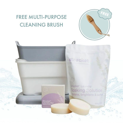 Strucket Bundle - Mini + Laundry Bar + Soaking Solution + FREE CLEANING BRUSH - Strucket