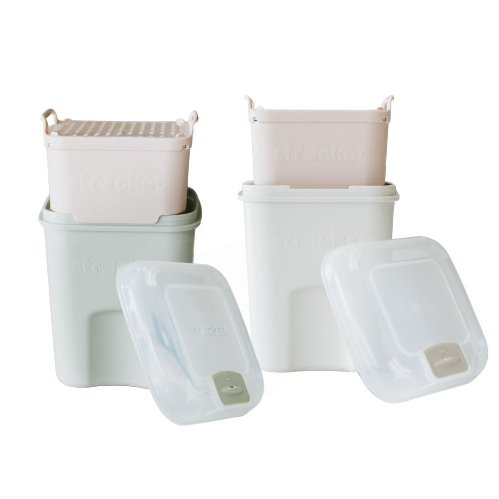 Strucket 2 x 1L Teenie Strainer Container Bundle