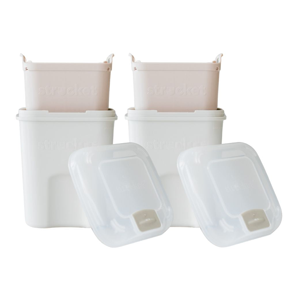 Strucket 1L Teenie Strainer Container 2x Cool Grey 