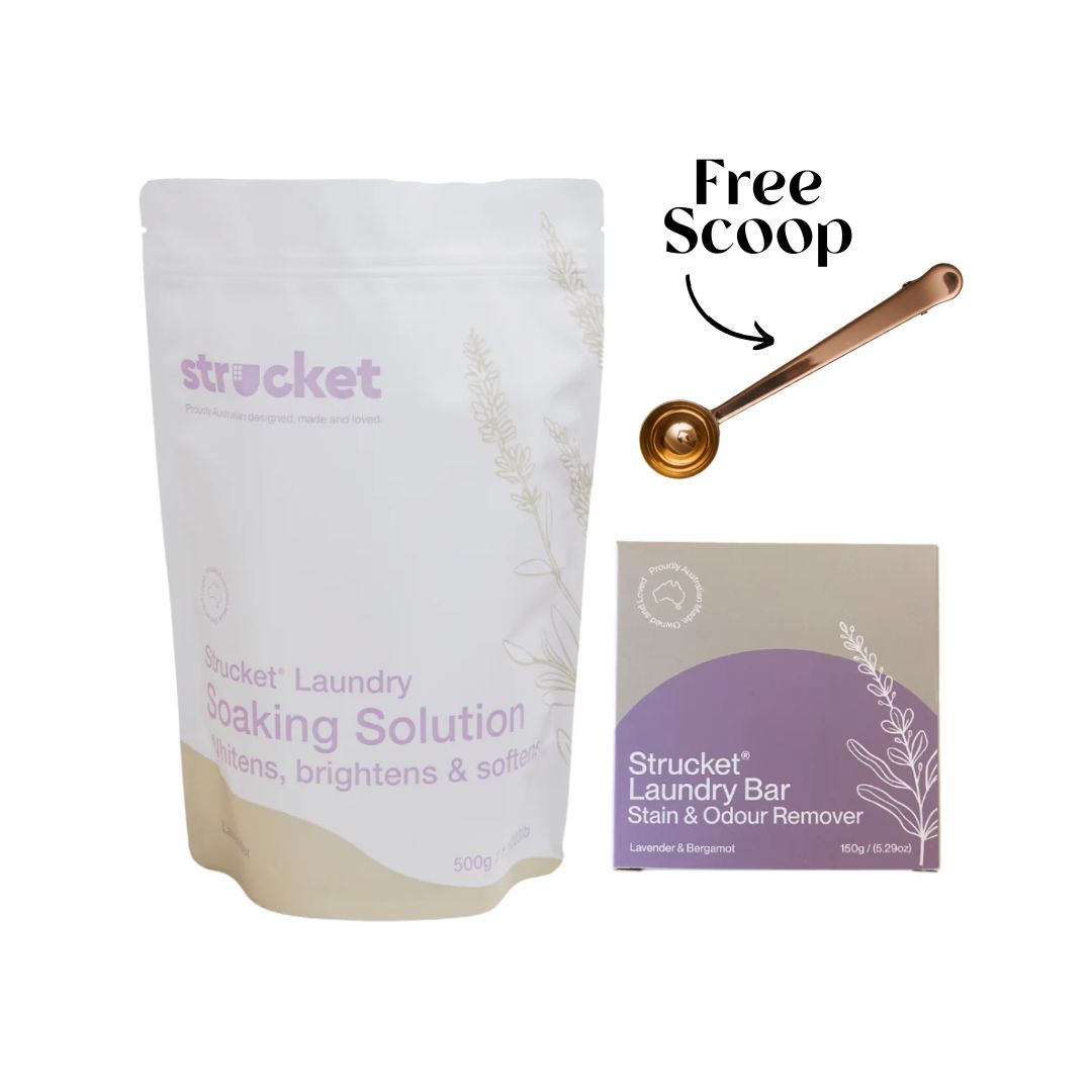 Strucket Bundle - Laundry Bar + Soaking Solution + FREE Laundry Scoop