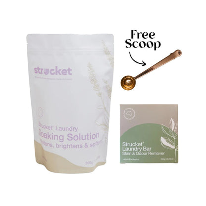 Strucket Bundle - Laundry Bar + Soaking Solution + FREE Laundry Scoop