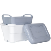 Compact Strucket 4.5L Mini bucket with lid for easy storage, GreyWhiteBase
