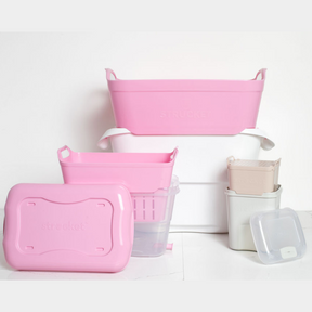 Interlocking Strucket bundle for easy soaking and draining, pink