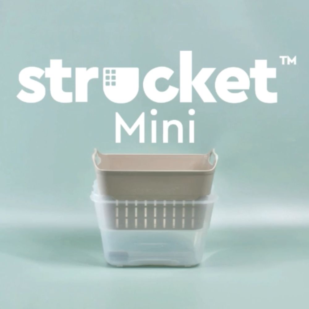 Strucket 4.5L Mini bucket with strainer and lid for versatile use