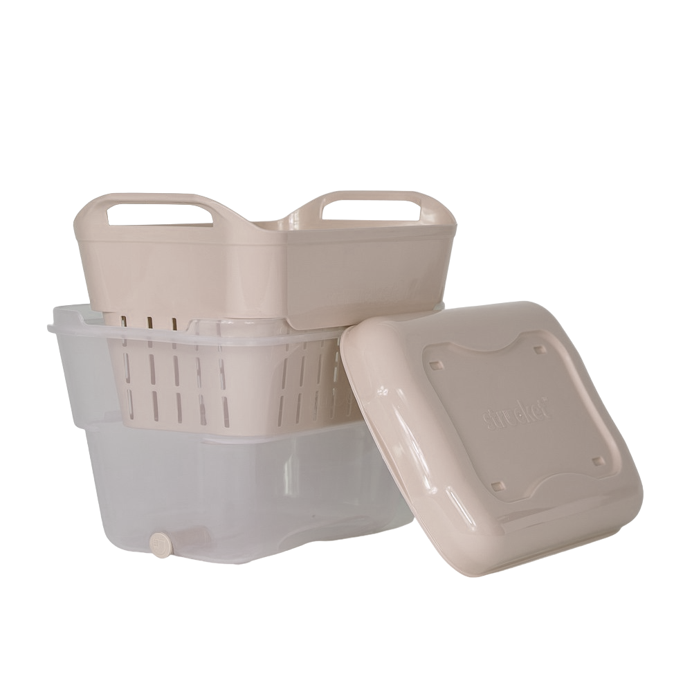 Strucket 4.5L Mini perfect for soaking small laundry loads, SandClearBase