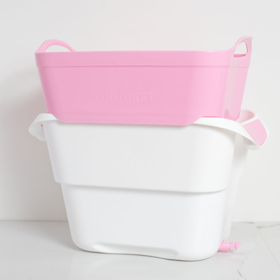 Strucket 19L bucket in sink for household cleaning, #color_pink