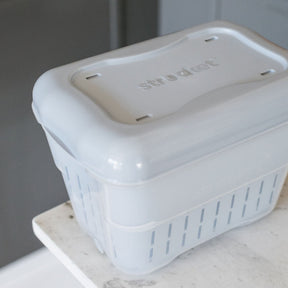 Strucket lid for organizing and stacking storage, color_Clear / Grey